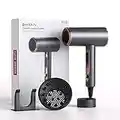 Bestauty Sèche-Cheveux Ionique 2000W, pour un Séchage Rapide des Cheveux, Sèche-Cheveux de Voyage avec 2 Diffuseurs, Support de Sèche-Cheveux sans Perçage, Idéal pour la Maison et les Voyages