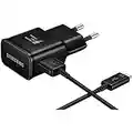 SAMSUNG Cargador Original EP-TA20EBE, Carga Rápida (Cable USB-C 1.5m) para Galaxy S8, S8+ Plus, Note 8, Negro - Bulk