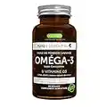 Oméga-3 Super Concentré & Vitamine D3, 410 mg EPA & 250 mg DHA par gélule, Huile de Poisson Sauvage, 1-par-jour, 60 gélules