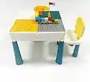 HH Home Hut Kids Table & Chair Desk Set Childrens Water Sand Activity Play & Build Bricks Included (3-6 years)