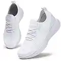 Trainers for Women Lace Up Running Shoes Comfy Tennis Shoes Lightweight Walking Shoes Fashin Mesh Sneaker Ladies Fitness Workout Jogging Shoes White UK/5