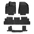 Mixsuper Custom Fit for Floor Mats 2022-2023 Nissan Pathfinder (7 Passenger Models Only) All Weather Floor Liners Durable 1st & 2nd & 3rd Row Mat Liner Set