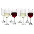 Unbreakable Stemmed Wine Glasses (Set of 8, 12oz ea)- Reusable Shatterproof Sangria and Wine Glassware - Perfect for Hosting Indoor Outdoor Summer Parties - Great Mother's Day, Birthday & Wedding Gift