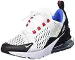 NIKE Air MAX 270 GS, Zapatillas Deportivas, Blanco y Negro, 37.5 EU