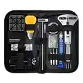 112 PCS Watch Repair Kit, Eventronic Professional Spring Bar Tool Set Watch Band Link Pin Tool Set with Carrying Case