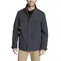 Dockers Men's Soft Shell Stand Collar Car Coat Bib Jacket, Midnight Heather, Large