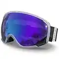 G2RISE Ski Goggles, Snow Snowboard Goggles for Men Women Adult Youth, OTG - Over The Glasses Design with Anti Fog UV400 Protection