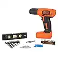 BLACK+DECKER 8V MAX* Cordless Drill + 43 pc. Home Decor Project Kit (BDCD8HDPK)