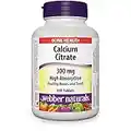 Webber Naturals Calcium Citrate, 120 Tablets, High Absorption, Helps Support Bones and Teeth, Vegan