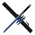 Snake Eye Full Tang Tactical Blade Katana/Ninja Sword/Machete/Throwing Knife, 27-Inch (Blue)