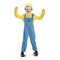 Bob Minions Costume for Toddler, Official Minion Jumpsuit for Kids, Classic Size Medium (3T-4T) Multicolored