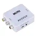 Docooler Mini AV A VGA Convertidor de Video Convertor Cuadro AV RCA CVBS a VGA Conversor de Video Conversor con Audio de 3.5mm a PC HDTV Converter