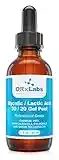 QRxLabs Glycolic/Lactic Acid 30/20 Gel Peel With Calendula, Chamomile And Green Tea Extracts - Professional Grade Chemical Face Peel For Acne Scars, Collagen Boost, Wrinkles, Fine Lines - Aha