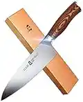 TUO Chef Knife- Kitchen Chef’s Knife - High Carbon German Stainless Steel Cutlery - Rust Resistant - Pakkawood Handle - Luxurious Gift Box Included - 7” - Fiery Phoenix Series