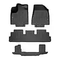 SMARTLINER Custom Fit Floor Mats 3 Row Liner Set Black Compatible with 2022-2023 Nissan Pathfinder (7 Passenger Models Only)