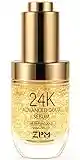 24K Gold Anti Aging Face Serum Moisturizer Enriched with Vitamin C Serum, Hyaluronic Acid, Vitamin E Cream for Day and Night Wrinkle Reduction, Re-Activate Skin Youth (1FL.OZ)