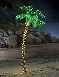 Lightshare 5FT Artificial Lighted Palm Tree, 56LED Lights, Decoration for Home,Party, Christmas, Nativity, Outside Patio