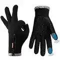 Lzfitpot Handschuhe Herren, Winterhandschuhe Damen Handschuhe Touchscreen Warm Fahrradhandschuhe Skihandschuhe,Wasserdicht, Winddicht & Rutschfest