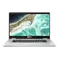 ASUS Chromebook Z1500CN-EJ0400 - Ordenador Portátil 15.6" Full HD (Intel Celeron N3350, 8GB RAM, 64GB eMMC, HD Graphics 500, Chrome OS) Plata, Teclado TouchPad QWERTY español