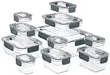 Amazon Basics Tritan 22 Piece Locking Food Storage Container Set of 11 Containers with Lids, Clear