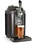 Homecraft Black Stainless Steel Easy-Dispensing Tap Mini Kegerator Cooling System, Includes Reusable Growler, CO2 Cartridges, Removable Drip Tray & Cleaning Kit, Beer Fresh for 30 Days, 5-Liter