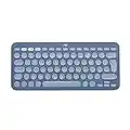 Logitech K380 per Mac Tastiera Bluetooth multidispositivo con profilo sottile compatto, Easy-Switch, durata batteria di 2 anni, compatibile con MacBook Pro, Macbook Air, iMac e iPad - Mirtillo