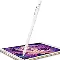 Stylus Pen for iPad, Pencil for iPad Pro 12.9/11/10.5/9.7 Inch Air 5/4/3/2/1 iPad 10/9/8/7/6/5/4 Mini 6/5/4/3/2 Generation Alternative Drawing Writing Digital Stylist for Touch Screens (Jet White)