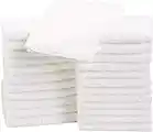 Amazon Basics Paños de algodón (30,5 x 30,5 cm), 24 Unidad, Blanco