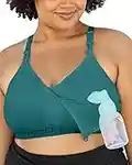 Kindred Bravely Sublime Hands Free Pumping & Nursing Sports Bra, Teal, M