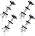 4 PCS Toilet Tank to Bowl Bolts Repair Kit, 5/16 * 3.15 inch Stainless Steel Heavy Duty Rustproof Toilet Tank Bolts