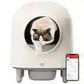 ABRCT Automatic Cat Litter Box, APP Remote Control Self Cleaning Cat Litter Box, Alerts, Odor Suppression, Disassembly for Multiple Cats Family