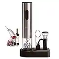 Sulypo Electric Wine Opener Set, Powerful Automatic Corkscrew and Cordless Bottle Opener