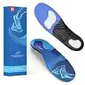 Plantar Fasciitis Pain Relief Insole Arch Support Orthotics Over-Pronation Corrective Inserts Absorb Shock Work Boot Comfortable Shoe Insole for Men and Women for Everyday Use, M