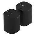 Sonos One (Gen 2) Two Room Set Voice Controlled Smart Speaker with Amazon Alexa Built in (2-Pack Black)