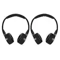 Tbest 2 Channel Cordless IR Headset Foldable Headphones,Infrared Wireless Headphones IR Stereo o Headphone Earphone replacement for Car Headrest DVD