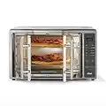 Oster Air Fryer Oven, 10-in-1 Countertop Toaster Oven, XL Fits 2 16" Pizzas, Stainless Steel French Doors