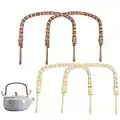 PandaHall 4pcs 2 Farben Rattan Teekanne Griff, Teekanne Griff Ersatz Biegbarer Kesselgriff für Keramikkanne Keramik-Teekannen Japanische Verdrahtete Teekanne, 5.1 Zoll/13cm