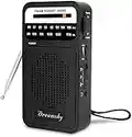 DreamSky Taschenradios batteriebetriebenes AM FM-Radio mit großartiger Empfang, lautem Lautsprecher, Kleines Radio mit AA-Batterie betrieben zum Spazierengehen, Camping