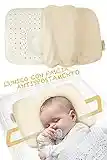 Boquerias - Cuscino Bambini Anti Spostamento, in Memory con Federa 100% Cotone, Cuscino Antireflusso Neonato, Cuscino Antisoffoco, Cuscino Culla Neonato, Cuscino per Lettino Bambino, Cuscino Neonato