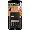 Duracell - Caricabatterie da 4 Ore, con incluse batterie ricaricabili, 2 AA + 2 AAA