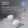 Amazon eero 6 mesh Wi-Fi system | Supports speeds up to 500 mbps | Connect to Alexa | Coverage up to 3,000 sq. ft. | 2-pack, one router + one extender, 2020 release