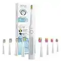 Seago Rechargeable Ultrasonic Toothbrush, Electric Toothbrushes Adults with 8 Dupont Brush Heads, Once Full Charge Lasts for 30 Days, Electric Toothbrush with Timer Gift for Family, White…