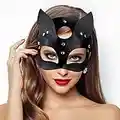 Takmor Catwoman Mask, Cat Mask Cat Women Mask Masquerade Mask Fox Mask Leather Mask Valentines Gifts for Him of Masquerade Halloween Christmas Costume Party Night Club