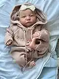 Zero pam Reborn Baby Dolls Realistic Newborn Babies Silicone Baby Doll That Look Real Lifelike Baby Dolls (Awake baby)