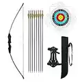 Dostyle Outdoor Youth Recurve Bow and Arrow Set Children Junior Archery Training for Kid Teams Game Gift (Black)