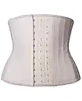 YIANNA Corsetto Donna Stringivita Latex Corto Torso Bustino Modellante Pancera Contenitiva Waist Trainer Corset Corpetto Post Parto Cintura Beige Size L 110299