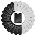 Molain Fundas de Bloqueo RFID, 24 Fundas para Tarjetas de crédito de Identidad, Juego de Protectores para Tarjetas RFID para Mujeres y Hombres, Negro, Blanco, 3.6 x 2.5 Inch/9.1 x 6.3 cm