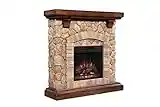 ClassicFlame Tequesta Wall Mantel with 18" Electric Fireplace, Old World Brown