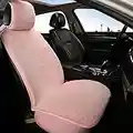 Black Panther Fuzzy Faux Fur Car Seat Cover,1 Pack Pink Fluffy Car Seat Cover for Women,Compatible for Trucks Van SUV