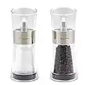 Cole & Mason H581780 Flip 180 Chrome Salt and Pepper Mills | Classic Inverta | Acrylic | 154mm | Gift Set | Includes 2 x Salt and Pepper Grinders | Lifetime Mechanism Guarantee